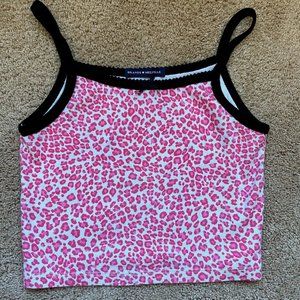 Brandy Melville Cheetah Pink tank